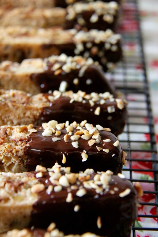 Pistachio Hazelnut and Chocolate Biscotti 2