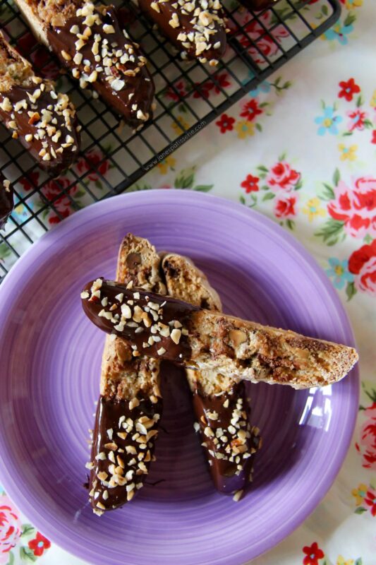 Pistachio Hazelnut and Chocolate Biscotti 1