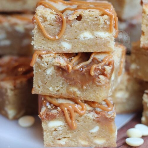 White Chocolate & Caramel Blondies