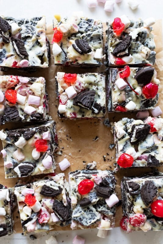 One missing slice of Oreo Rocky Road