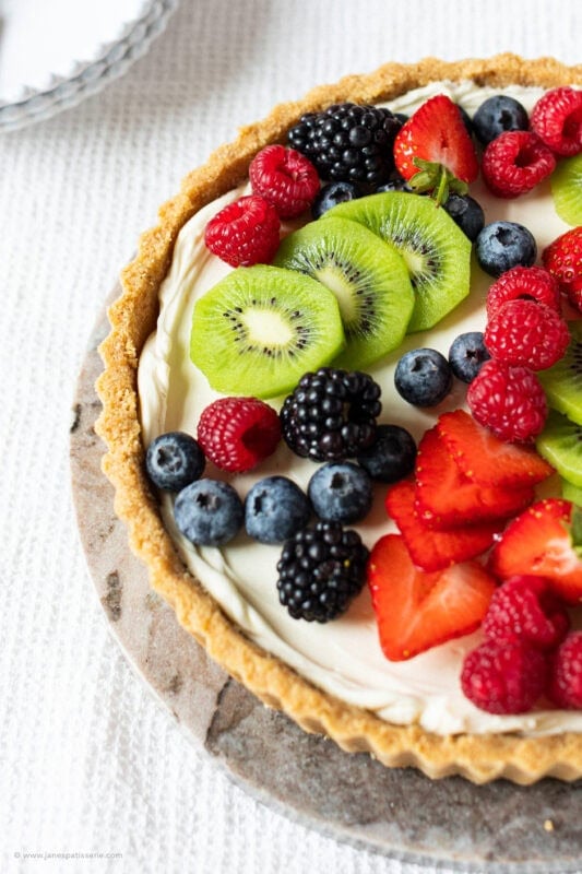 Closer up shot of the Easy Fruit Tart