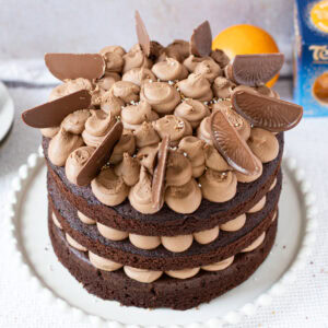 A whole Terrys chocolate orange cake