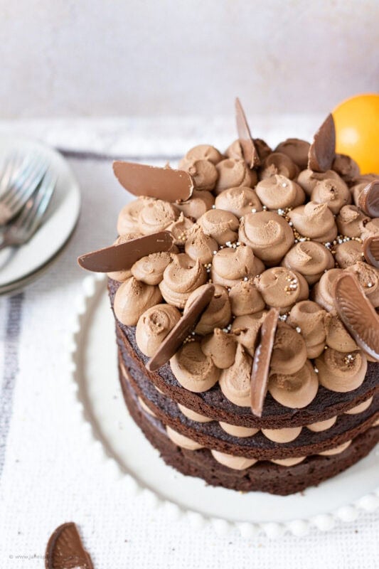A whole Terrys chocolate orange cake
